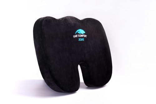 TheComfortZone Seat Cushion for Office Chair,Tailbone,Hemorrhoid,Sciatica,Back Support Pain Relief Chair Cushion pillow, Ergonomic Memory Foam Non-Slip seat pads, Coccyx Cushion, Car seat, Wheelchair