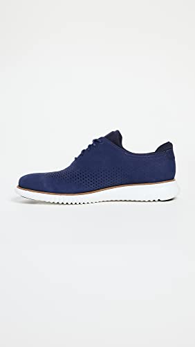 Cole Haan Mens 2.Zerogrand Laser Wingtip Lined Oxford, Marine Blue Nubuck/Optic White, 9 Us #TOP4
