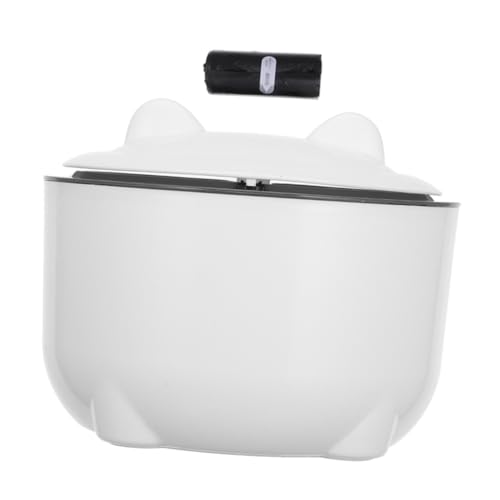 EXAOMBLE プラスチック製 猫砂用ゴミ箱 大容量 封閉式ゴミ缶 の ごみ袋付き 再利用可能な 猫の排泄物入れ 実用的で コンパクトなデザイン 家用ペット用 トイレ用品