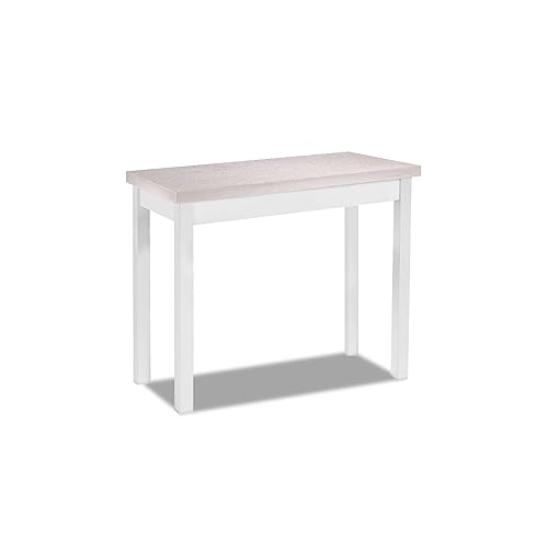 ASTIMESA Mesa de Cocina Tipo Libro sin cajón y Tapa de Madera Laminada, Niebla, 80 x 40 cm a 80 x 80 cm