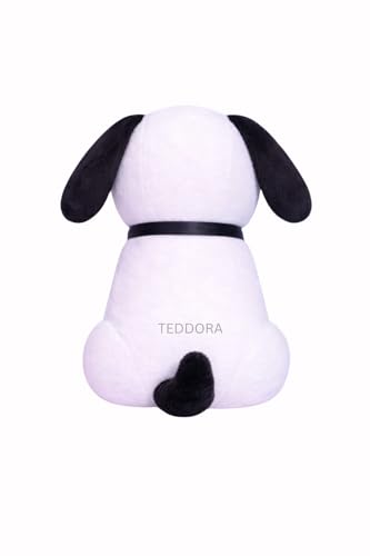Image of Baby Dog Soft Toy for Girls Boys Kids, White, Animal Plush Stuffed Teddy Gift Birthday, 18 cm