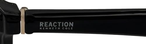 Kenneth Cole REACTION Mens Square Shiny Black Plastic Sunglass KC1366 1B4