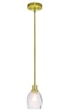 XiNBEi Lighting Pendant Light Modern 1 Light Mini Pendant Hanging Light with Clear Glass Adjustable
