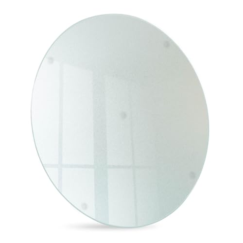 Planche Dépoli à Découper en Verre fi40 cm Protection du Plan de Travail Dépoli Bords Polis Résistant aux Bactéries Imperméable Pieds Antidérapants Contact avec les Aliments Cuisine Découpe