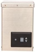 Sollos 120w Outdoor Landscape Lighting Transformer, w Built in Photocell & Timer, 12V, Low Voltage (Stainless Steel)