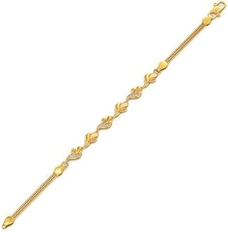 Joyalukkas 22k (916) Purity BIS Certified Foliage Fantasy Gold Bracelet For Women