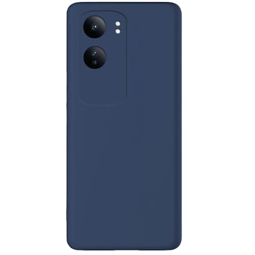 Image of Amazon Brand - Solimo Back Cover for Vivo Y300 | Ultra Slim Soft Rubberised Case | Matte Silicone Flexible Mobile Case | Camera Protection - Blue
