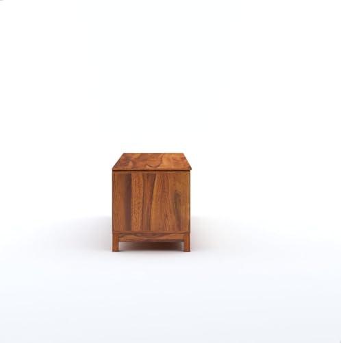 Image of Solid Rosewood Sheehsam TV Entertainment Unit| TV Stand Table| Sideboard Cabinet| Wooen TV Cabinet with Storage for Living Room & Office -Teak1