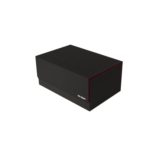 Boltquan Trading Card Game Case For Mtg, Yugioh, Pokemon And Tcg; Football And Baseball Trading Card Storage Box With Magnetic Closure - Fits 35Pt Toploaders Or 650+ Double-Sleeved Cards (Black-Red) #TOP3