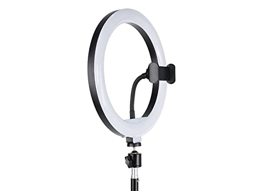 Havit Anello luminoso LED RGB per selfie da 25,4 cm, con treppiede estensibile e supporto flessibile per telefono per live streaming e fotografia (2 scatole)