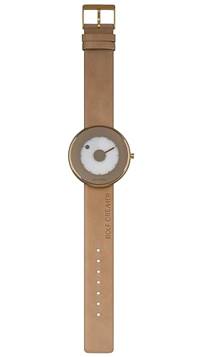 Rolf Cremer Running Gent Armbanduhr, Edelstahlgehäuse 42 mm Durchmesser, Lederarmband 20 mm, Quarzwerk, Mineralglas, Wasserdicht 3 Bar, Modell 509405