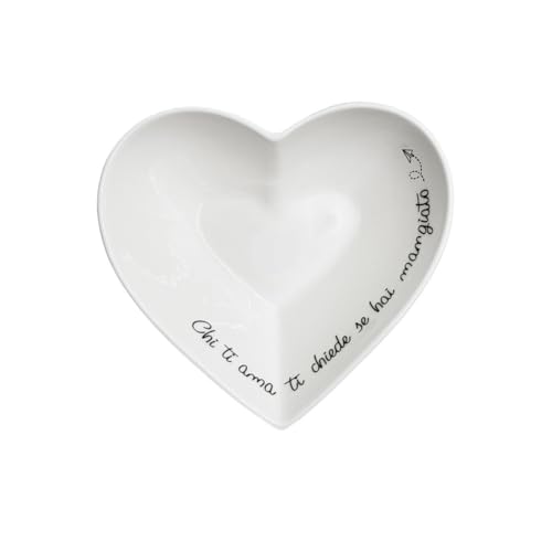 LA PORCELLANA BIANCA - Gli Onesti Coppetta Cuore ⌀ 16 cm, Porcellana
