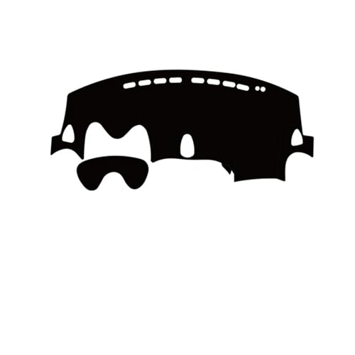 車用滑り止めマット スエード製車内ダッシュボードカバーマット計器盤サンシェードパッド ジューク用 2011-2017年式用(Black Black)