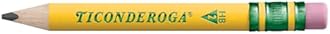 Ticonderoga My First Short Triangular Wood-Cased Pencils, 2 HB Soft, Yellow, 36 Count