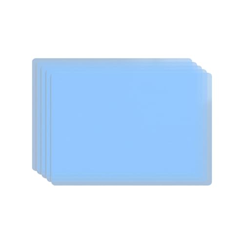 Costowns 5枚セット書き込みボード プラスチック下敷き板 勉強・事務用・業務用 クリア下敷き A4/A3サイズ 厚手PP製 防水/消しゴム跡防止 机マット複写板/書道練習/お絵描き/複写板対応 デスクパッド CT-117 (A3-青)