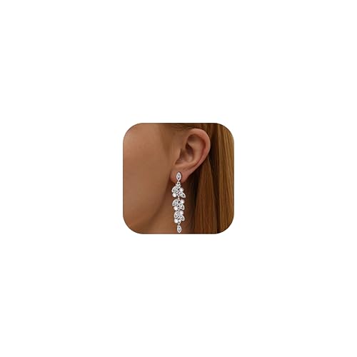Kakonia Boucle D'oreille Clip,Perles Clips Oreilles Non Percées Argent Or Faux Piercing Hypoallergénique Cz Boucles Oreilles Clip Acier Inoxydable Boucle D...