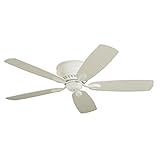 Emerson Ceiling Fans CF905SW Prima Snugger 52-Inch Low Profile Hugger Ceiling Fan With Wall Control, Light Kit Adaptable, Satin White Finish