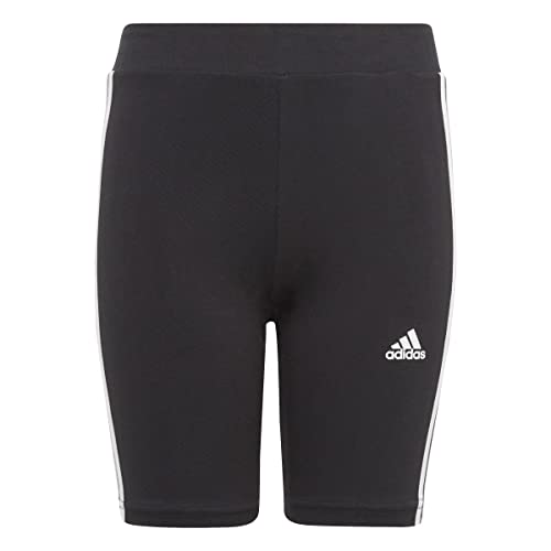 adidas Damen Essentials 3-Stripes Bike Shorts, Black / White, M