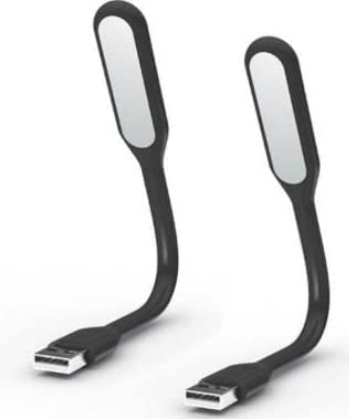 VAGAU Mini LED Light - Adjustable Angle, Bendable Flexible USB Light for Power Bank, PC, Laptop, Notebook, Computer Keyboard - Energy Saving Night Book Reading Lamp, Pack of 2 - Plastic, Multicolor