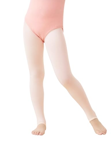 Phoeswan Stirrup Tights for Girls & Women, 60D Denier Ultra Soft Ballet Tights for Gymnastics, School, 1 or 2 Pairs/Pack2