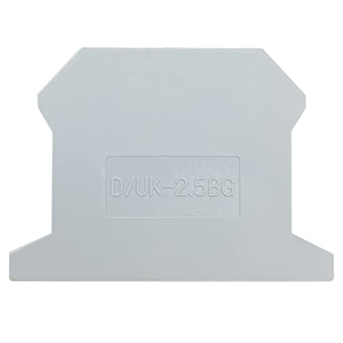 Erayco D/UK-2.5BG DIN Rail Mounted Terminal Block End Cover (Pack of 20)