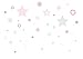 lovely label Pegatinas Infantiles de Pared de Estrellas - Adhesivo Infantil Libre de PVC para Habitaciones de Niños y Niñas - Adhesivos Infantiles de 40 unidades/ Fucsia & Gris