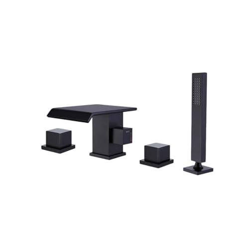 Tapisseurs en cascade pour baignoires 4 trous noir LWX eau chaude - 2