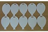 White Colour Plastic Balloon Shaped Weights - Pk of 20 by Oaktree UK