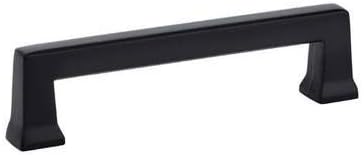 Emtek 86425 Alexander Cabinet Pull Flat Black (4" Centers)
