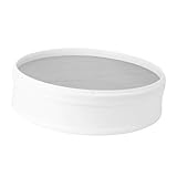 TOYANDONA Colador de Cocina Plástico Redondo Mallas para Harina y Azúcar Tamizador Resistente para Repostería