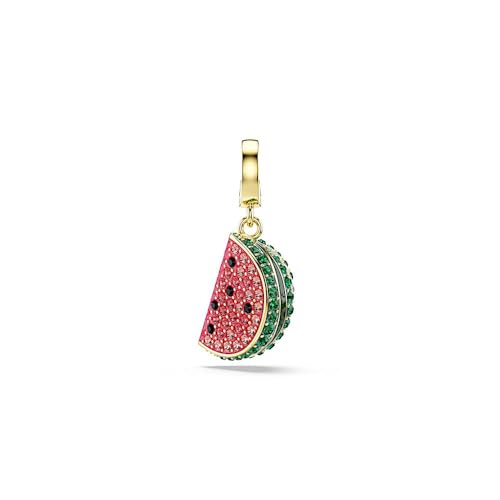 Swarovski Idyllia Charm, Verschiedene Schliffe, Wassermelone, Mehrfarbig, 18K Goldbeschichtet