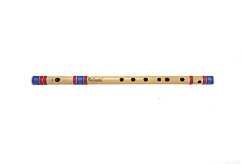 Image of Kanha Bansuri Flute - D Scale Natural Medium Assam Bamboo - 17 Inch Right Handed Music Instrument With Cover
