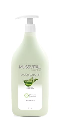 MUSSVITAL Essentials, Loción Corporal, Aloe Vera, Piel Suave y Delicada, 400 ml