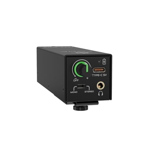 Wired in-Ear Monitor Amplifier - Single Channel Rechargeable Headphone Amp with USB-C, LED Volume...