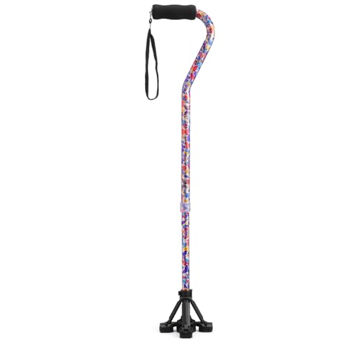 LIXIANG Women's Walking Cane, Foldable Four Wheel Cane Stable...