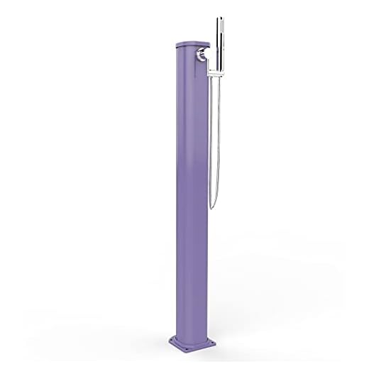 Arkema Design Fuente En Aluminio De Jardín Solar Con Mezclador Y Ducha Movil; Jolly Go Jg140/4005 Violeto