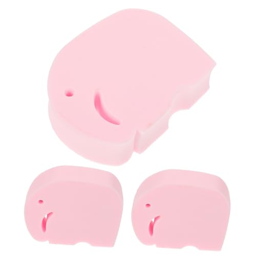WRITWAA 3 Piezas esponja de baño exfoliante ducha limpiador amortiguador fregar depuración depurador de bañera Suave esponjas de baño depurador de baño esponja para bañarse pva rosa