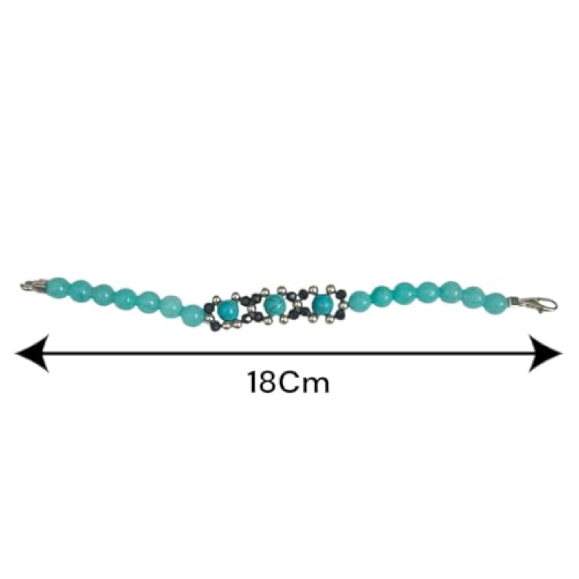 Natural Turquoise & Blue Chalcedony Bracelet for Protection