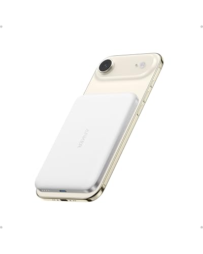 Anker Nano Powerbank, Ultraschlanke 5000mAh Magnet-Powerbank, Qi2-zertifiziert, 15W Max ultraschnelles Laden, MagSafe-ko...