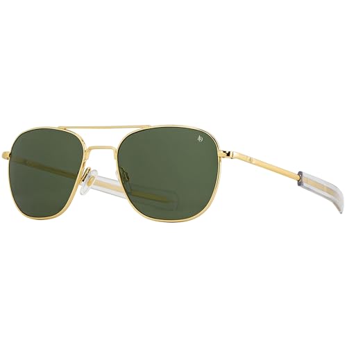 Image of AO American Optical Gold Original Pilot Sunglasses | Nylon & Glass Lenses | Polarized & Non-Polarized