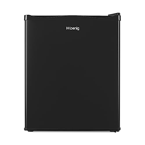 H.Koenig Mini Bar Compact 23L MFX230, Mini nevera ultra compacta, Alimentos, Bebidas, Temperatura regulable 5°-15°C, 23 dB, Puerta reversible, Color negro