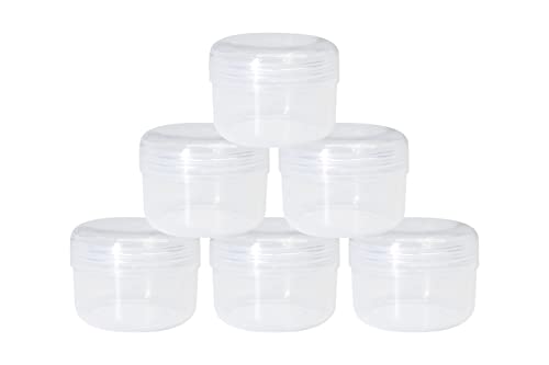 Nsb Herbals Clear / Transparent 10 GM / ML Empty Jar / Container For Storing Eyeshadow, Makeup, Face Cream, Lip Balm, Jewellery, Watch Parts, Beads (Pack of 24)