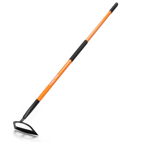 KOLEIYA Sharpened Garden Hoe 57 Inch Heavy Duty Weeding Hoe with 8.3 Inch Blade and Fiberglass Handle Pre Sharpened for Effortless Cutting Lawn and Soil Tool