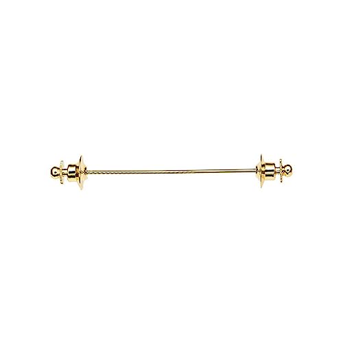 Image of Chain Lapel Pin Collar Bar Tassel Brooch Classic Ball Head Brass Shirt Collar Bar Tie Pins for Men Wedding Business