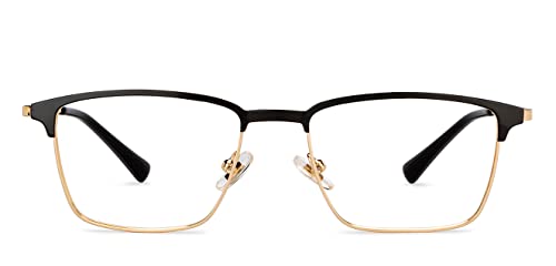 Image of John Jacobs Blu Cut & Antiglare Zero Power Computer Eyeglasses | Full Rim Rectangular Shape | For Men & Women | Wide | JJ E11292
