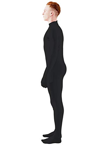 Image of Ensnovo Mens Mock Neck Full Body Unitard Spandex Zentai Suits Costumes