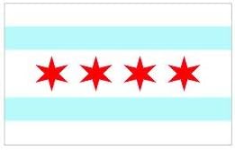 3pcs Chicago Flag Funny Hard Hat/Helmet Vinyl Decal Sticker