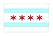 3pcs Chicago Flag Funny Hard Hat/Helmet Vinyl Decal Sticker