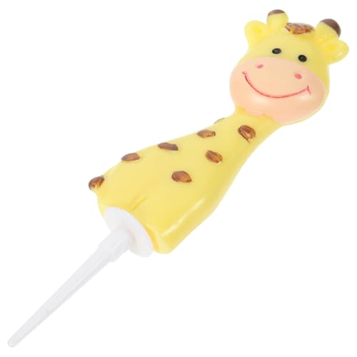 Genérico Adorno de Jirafa Resistente al Desgaste de Resina Amarillo y para de Pastel Infantil Adecuado para Cumpleaños y Fiestas Temáticas