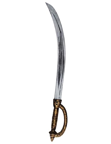 Image of BookMyCostume Shivaji Maharaj Toy Sword for Adults - Royal Look Plastic Sword with Metallic Finish | Golden Silver Black Color | Role Play Accessory for Historical Characters.